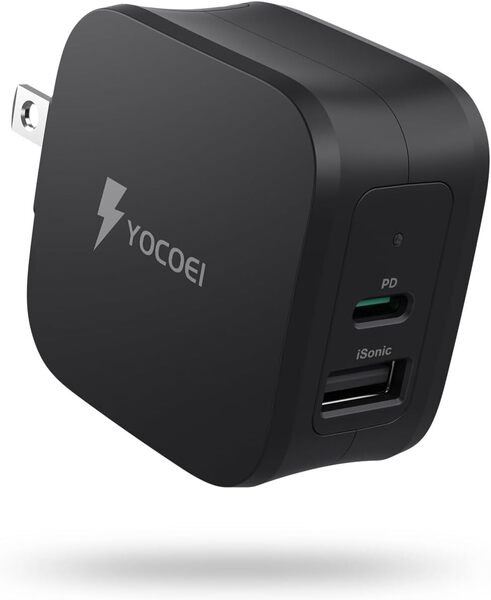 30W PD充電器 2ポート(USB-A×1 USB-C×1/GaN独自iSonic技術/Type-C 急速充電器 折り畳み式) PD3.0/QC4.0対応/PSE技術基準適合/PPS規格対応