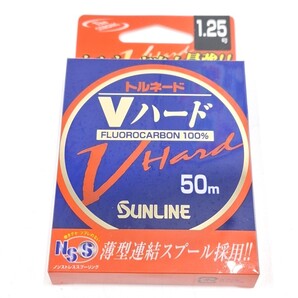 サンライン トルネードVハード 1.25号 50m フロロカーボン100%ハリス SUNLINE 釣り糸