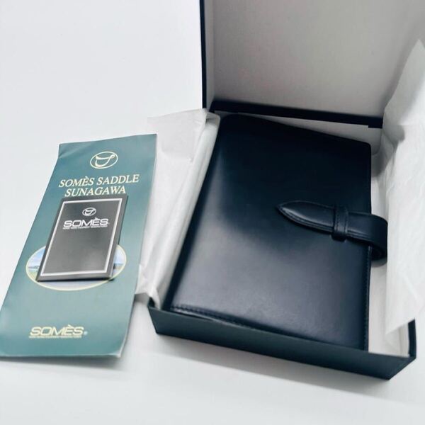 SOMES SADDLE ソメスサドル システム手帳 カバー 本革 ブラック レザー メンズ 現状 箱入り ビジネス用品