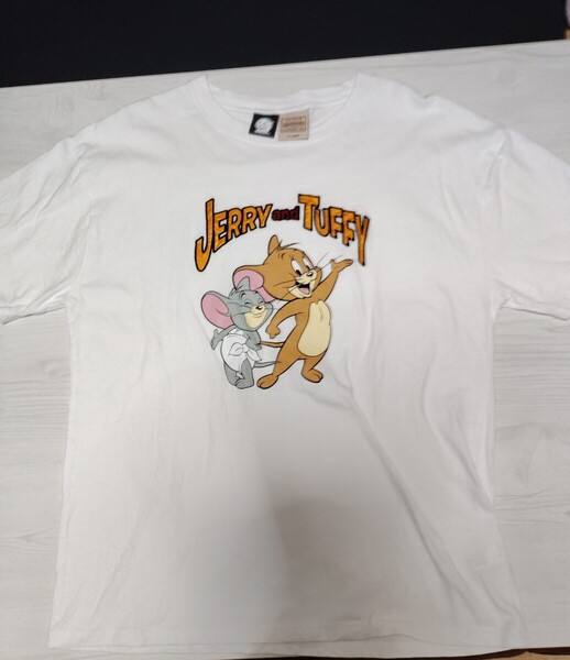 Tom& Jerry Jerry and Tuffy ホワイト Tシャツ アメカジ XL size ヴィンテージ