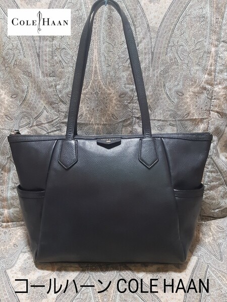 コールハーン COLE HAAN シボ本革/トートバッグ/L