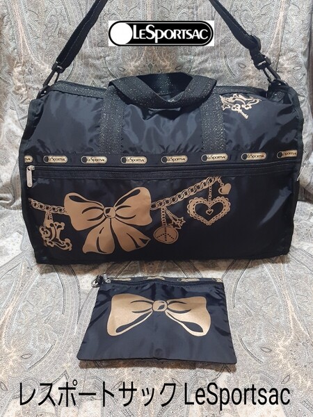 レスポートサック LeSportsac 2way/斜め掛けボストンバッグ/ポーチ付き/大型