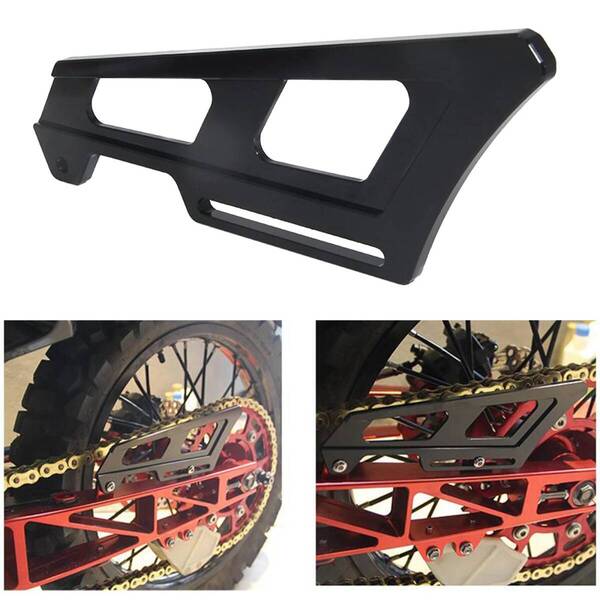 ブラック ヒールガード チェーンガード CRF250L/M RALLY XR250 BAJA モタード CRM250R セロー250 セロー225 TW225 WR250R WR250X