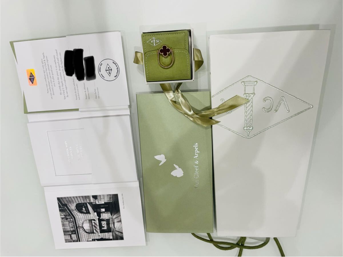 付属品完備　ヴァンクリーフ&アーペル リング ヴィンテージ アルハンブラ リバー