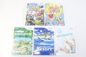 ☆571☆ Wii ソフト まとめ売り 大乱闘スマッシュブラザーズ / 太鼓の達人 / どうぶつの森 他 計5本