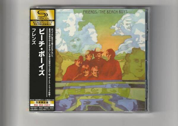 高音質SHM-CD 帯付/ビーチ・ボーイズ フレンズ 2001年デジタル・リマスタリング 2008年発売 TOCP95011