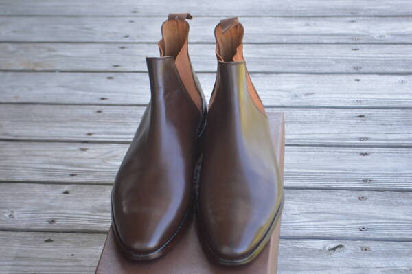 CROCKETT&JONES チェルシーブーツ 8E ダークブラウン サイドゴアブーツ