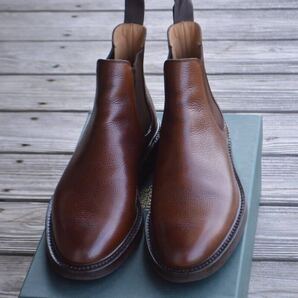 美品 CROCKETT&JONES CHEALSEA12 5.5E ダークブラウン サイドゴアブーツ チェルシー