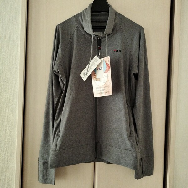 【Sサイズ】新品 レディース FILA フィラ ラッシュガード 長袖 スポーツウエア パーカー グレー 水陸両用 220728 送料無料 匿名配送
