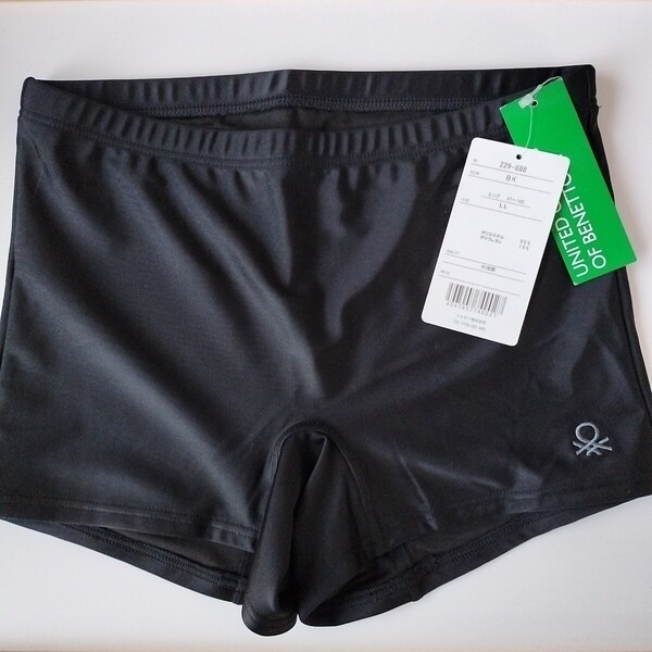 【LLサイズ】新品 ベネトン レディース ボクサーパンツ インナー ボクサーショーツ 水着 スフィットネス スイムウェアパンツ 黒 ブラック