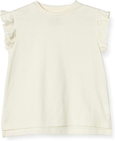 【90cm】 LOOK by BEAMS mini フリル Tシャツ カットソー ノースリーブ 夏物 白 ルック バイ ビームスミニ 女の子 送料無料 匿名配送