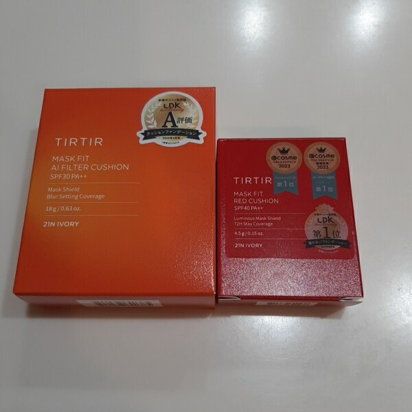 21N【2個セット】新品 TIRTIR ティルティル マスクフィット AIフィルタークッション18g&レッドクッション ミニサイズ4.5gファンデーション