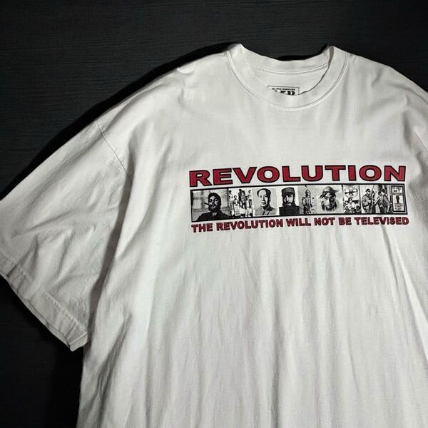 00's アメリカ購入 VINTAGE A5B Tシャツ ビンテージ Y2K 2PAC カストロ 毛沢東 ゲバラ THE REVOLUTION WILL NOT BE TELEVISED 古着 tshirts
