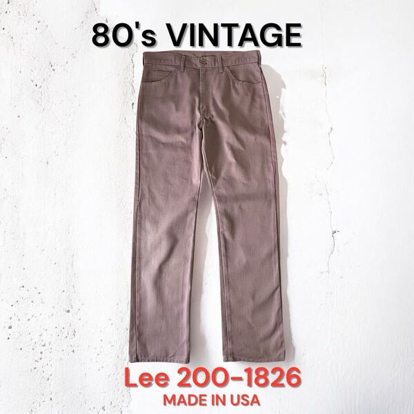 希少色 80's USA製 VINTAGE Lee 200 1826 カラーデニム アメリカ製 80年代 ラベンダー リー ビンテージ パンツ 古着 ユニオンチケット