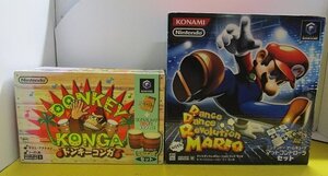 ■【中古】Nintendo ゲームキューブ Dance Dance Revolution with MARIO マットコントローラセット / ドンキーコンガ タルコンガセット