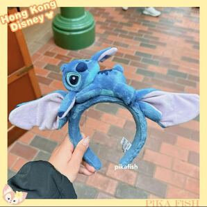 【現地購入☆正規品】スティッチ ぬいぐるみカチューシャ 香港ディズニー