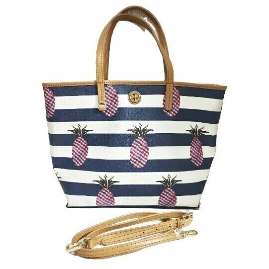 正規品☆TORY BURCH トリーバーチ レディース2wayトートバッグ A4収納可☆ 鞄レザー 通勤通学 斜めがけ ボーダーハンドバッグ PC