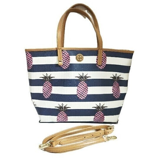 正規品☆TORY BURCH トリーバーチ レディース2wayトートバッグ A4収納可☆ 鞄レザー 通勤通学 斜めがけ ボーダーハンドバッグ PC
