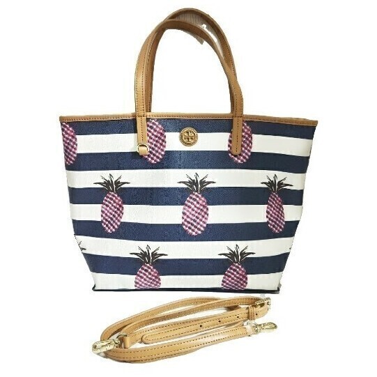 正規品☆TORY BURCH トリーバーチ レディース2wayトートバッグ A4収納可☆ 鞄レザー 通勤通学 斜めがけ ボーダーハンドバッグ PC