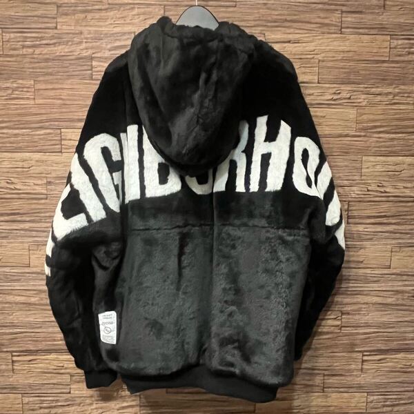 【極レア希少品】 NEIGHBORHOOD ネイバーフッド ジャケット バックロゴ ブルゾン ボア パーカー フリース フーディー L