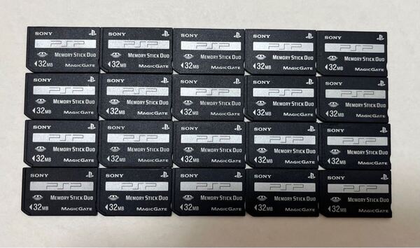 ★保存用★ SONY/ソニー memory stick pro duo 32MB 20枚まとめ売り メモリースティック/PSP/メモリーカード フォーマット済み動作品