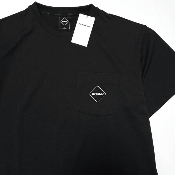 25SS新品L★F.C.Real BristolポケットTシャツEMBLEM POCKET TEE鹿の子FCRBブリストルPRE MATCH TOPゴルフF.C.R.BゲームシャツSOPHナイキXL