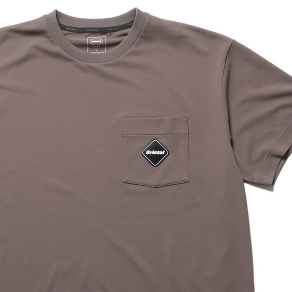 25SS新品L茶F.C.Real BristolポケットTシャツEMBLEM POCKET TEE鹿の子FCRBブリストルPRE MATCH TOPゴルフF.C.R.BゲームシャツSOPHナイキXL