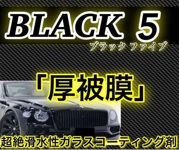 BLACK5 プレミアムガラスコーティング剤 500ml(超絶滑水性!外装オールコート!超光沢!超防汚!超持続!ムラ無し!簡単施工!)