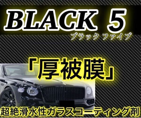 BLACK5 プレミアムガラスコーティング剤 500ml(4号店限定販売!超絶滑水性!外装オールコート!超艶!超防汚!超持続!ムラ無し!)