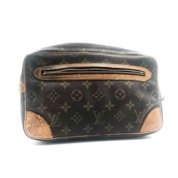■稀少マルティエ刻印■LOUIS VUITTON ルイヴィトン モノグラム マルリードラゴンヌ セカンドバッグ PVC×レザー ブラウン