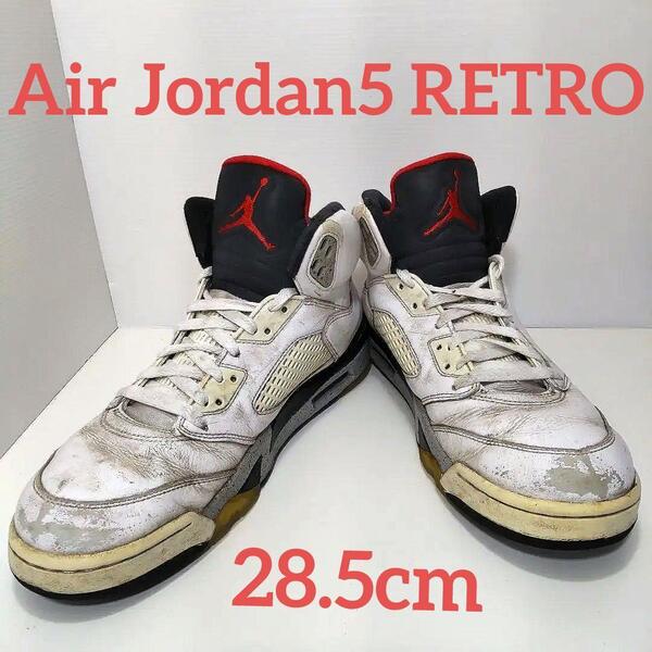 エアジョーダン レトロ Air Jordan5 RETRO 白 28.5 023