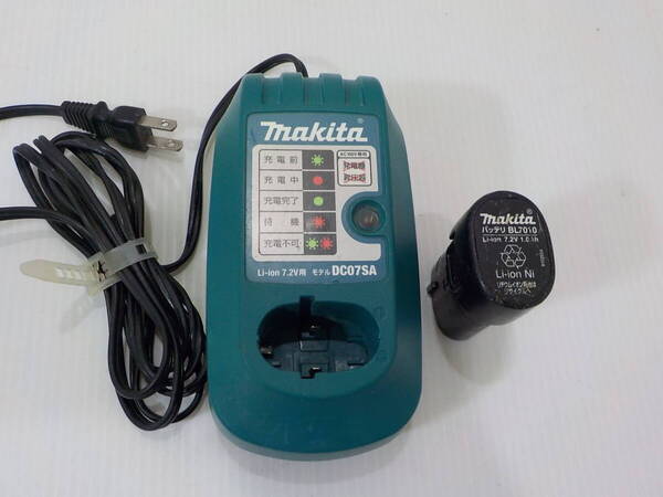 d621★マキタ純正 7.2V用 充電器 DC07SA バッテリー BL7010