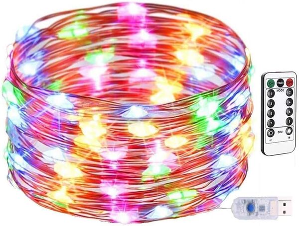 LED イルミネーション ライト レインボー 10m USB
