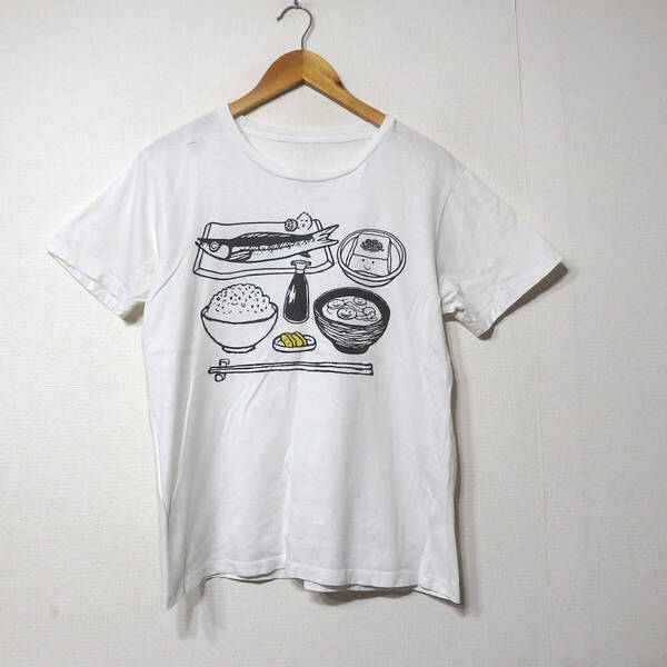 【送料無料】グラニフTシャツ/朝食 イラスト Mサイズ Design Tshirts Store graniph 朝ごはん