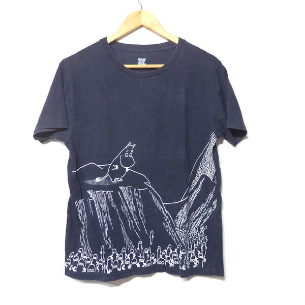 【送料無料】グラニフ×ムーミンTシャツ/Sサイズ 紺色 Design Tshirts Store graniph