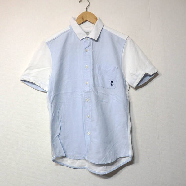 【送料無料】グラニフ半袖シャツ/オックスフォード生地 刺繍 Sサイズ Design Tshirts Store graniph
