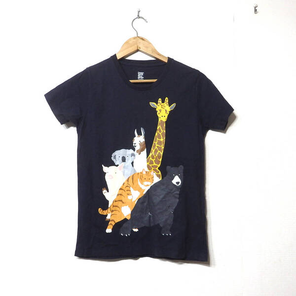 【送料無料】グラニフTシャツ/紺色 SSサイズ Design Tshirts Store graniph アニマル