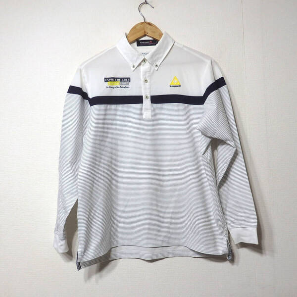 【送料無料】ルコックゴルフコレクションポロシャツ/長袖 Mサイズ ポリエステルナイロン混合 le coq sportif GOLF
