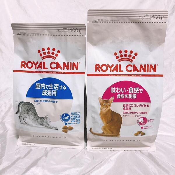 猫まっしぐら ロイヤルカナン 猫 インドア成猫 と 味わい・食感 400g1袋ずつ #鍵しっぽネコの森キャットフード