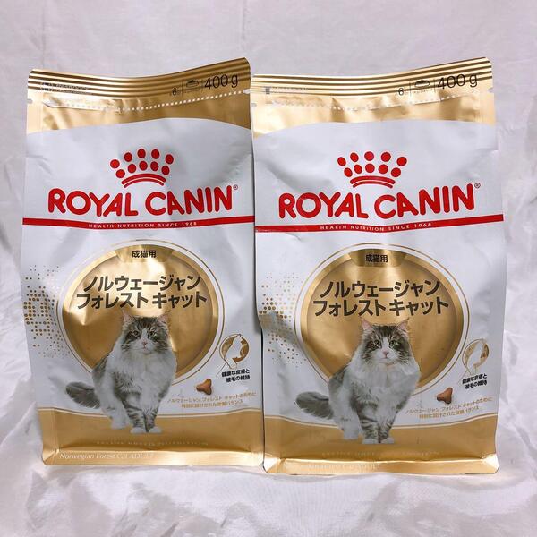 猫まっしぐら ロイヤルカナン 猫 ノルウェージャン フォレスト 健康栄養バランス 400g2袋 #鍵しっぽネコの森キャットフード