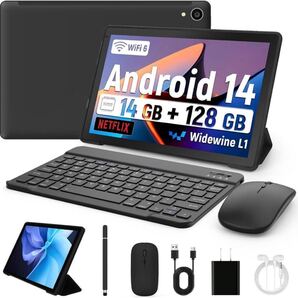 タブレット 10インチ Android 14 キーボード マウス wi-fi 14GB+128GB+1TB拡張 1280*800ディスプレイ 8コアCPU 5000mAh 5MP/8MPカメラ