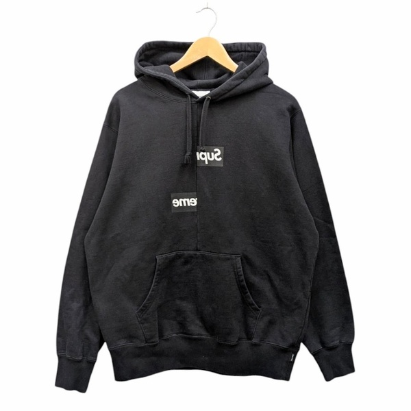 Supreme × COMME des GARCONS SHIRT シュプリーム コムデギャルソン スウェット パーカー ブラック サイズM Split Box Logo Hooded
