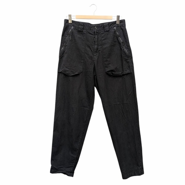 C.P. COMPANY シーピーカンパニー 07CMPA186A コットン ナイロン イージーパンツ サイズ48 ブラック サイドレンズ