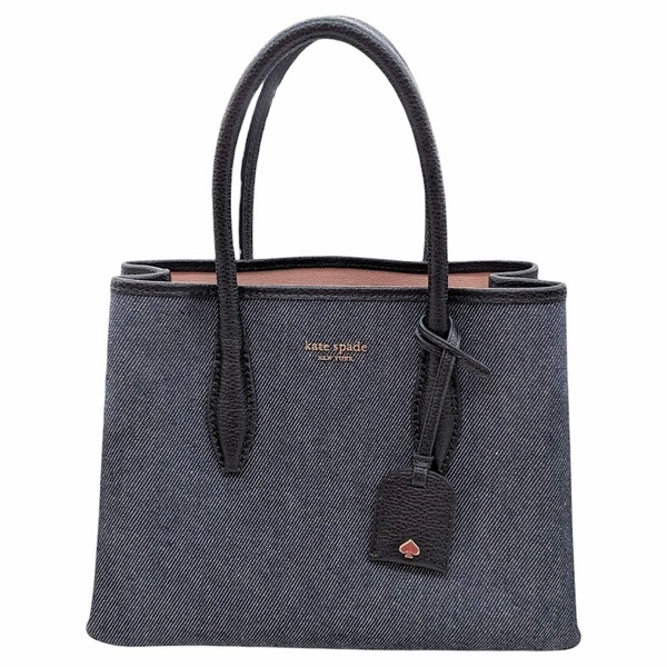 kate spade ケイトスペード small top zip satchel デニム トートバッグ ハンドバッグ インディゴ