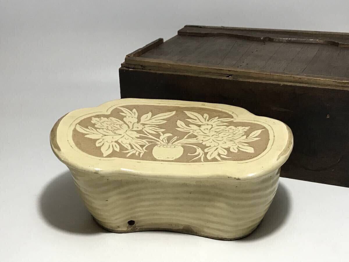 磁州窯 鉄絵花草文 小壺 仙遊洞