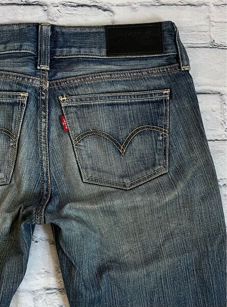 レディースリーバイスLevi 202ストレートジーンズ29インチ中古難あり(管NO1268)