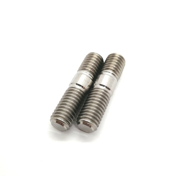 64チタン M8 P1.25 33mm スタッド ボルト 2本 チタン合金 Ti6Al4V ショート