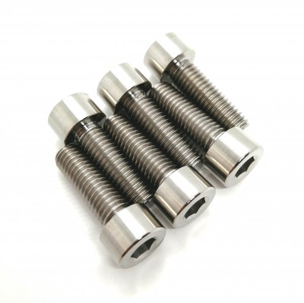 64チタン M8 P1.25 25mm キャップボルト 6本 チタン合金 Ti6Al4V スタンダード ストレート ヘックス HEX