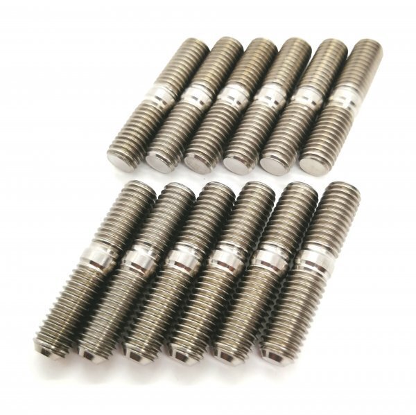 64チタン M8 P1.25 39mm スタッド ボルト 12本 チタン合金 Ti6Al4V