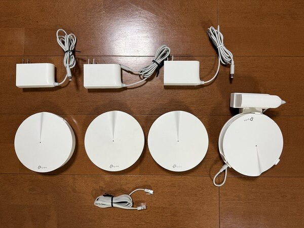♪ TP-Link メッシュWi-Fiユニット Deco M9-Plus 4台セット 専用ブラケット1個つき